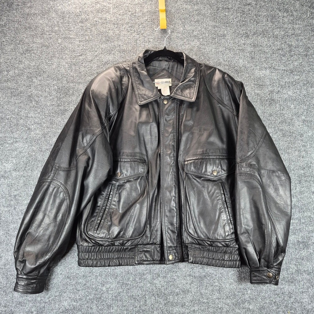 Vintage 1991 Chevrolet Master Technician Leather Jacket Men's Large